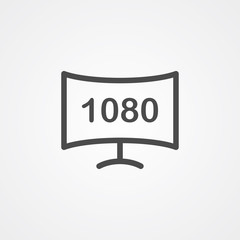 Television vector icon sign symbol