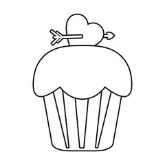 sweet cupcake heart arrow