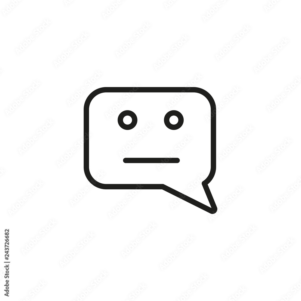 Poster chat algorithm line icon. robot head, device, mobile. chat bot concept. vector illustration can be u