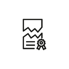 Firm liquidation line icon. Teared document, contract, agreement. Legal services concept. Vector illustration can be used for topics like law force, government, regulation - obrazy, fototapety, plakaty