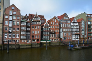 Fototapeta premium Vieille Ville Hambourg Allemagne - Hamburg Old City Germany
