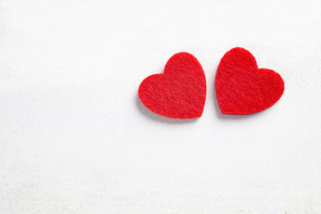 Fototapeta premium zwei Herzen für das Symbol der Liebe 