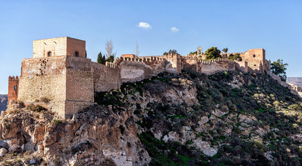 Fototapeta premium Historic Alcazaba fortress in Almeria, Spain.