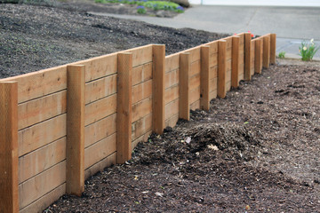 Retaining Wall in Front Yard of Home