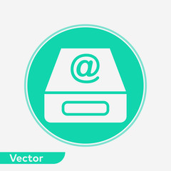 Inbox vector icon sign symbol