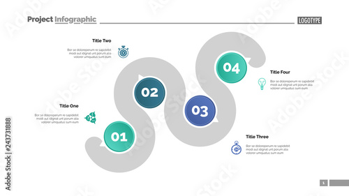 Four Points Process Chart Slide Template Business Data Point Four Points Process Chart Slide Template Business Data Point Infochart Design