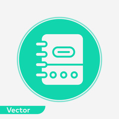 Notebook vector icon sign symbol