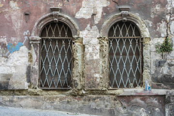 Window  of a historic house in Istanbul.