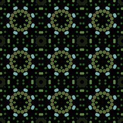 Seamless abstract pattern background with a variety of colored circles.