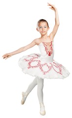 Naklejka premium Beautiful Girl Ballet Dancing Isolated