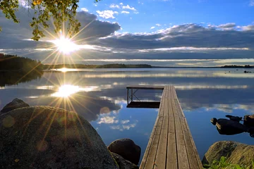  sunset on the lake with jetty in foreground © Christoph