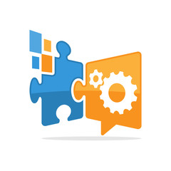 Vector illustration icon with a digital solution media concept that communicates about work operational problems