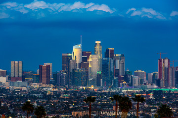 Fototapeta na wymiar Downtown Los Angeles at Twilight