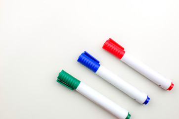 School office supplies including board. Copy space for text