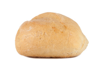 Freshly baked bread on white background