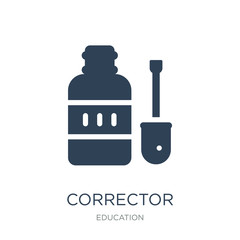 corrector icon vector on white background, corrector trendy fill