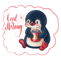  funny cartoon penguin