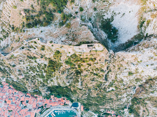 aerial view of kotor city in montenegro