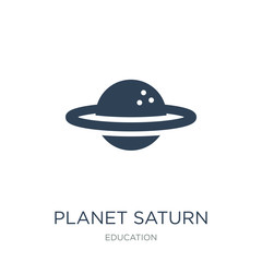 planet saturn icon vector on white background, planet saturn tre