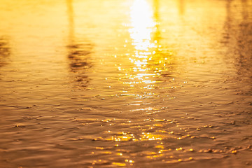 sun reflecting in the water