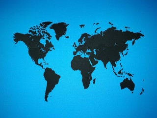 world map on the wall