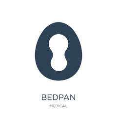 bedpan icon vector on white background, bedpan trendy filled ico