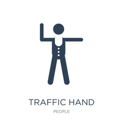 traffic hand icon vector on white background, traffic hand trend