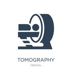 tomography icon vector on white background, tomography trendy fi
