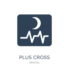 plus cross icon vector on white background, plus cross trendy fi