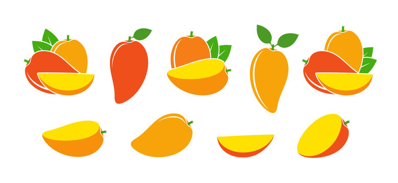 Mango logo. Isolated mango on white background