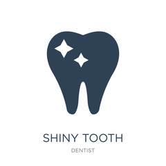 shiny tooth icon vector on white background, shiny tooth trendy