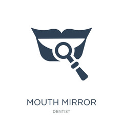 mouth mirror icon vector on white background, mouth mirror trend
