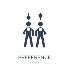 preference icon vector on white background, preference trendy fi