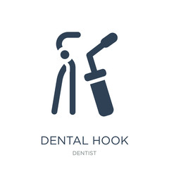 dental hook icon vector on white background, dental hook trendy