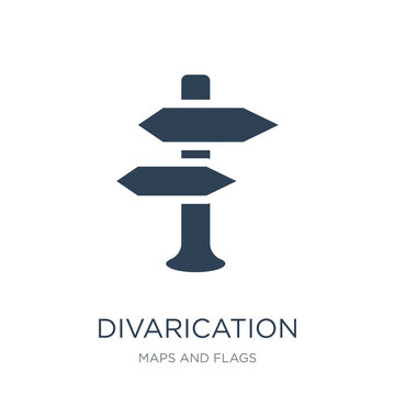 divarication icon vector on white background, divarication trend