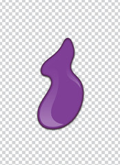 Vector Purple splash with transparency background