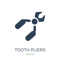 tooth pliers icon vector on white background, tooth pliers trend