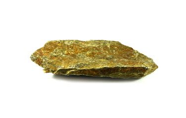 Flat stone isolated on white.