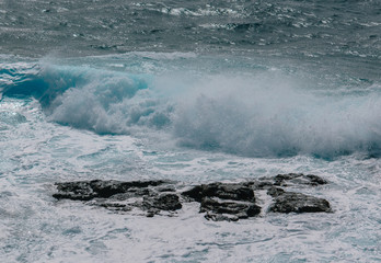 waves on the ocean coast