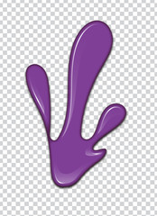 Vector Purple splash with transparency background