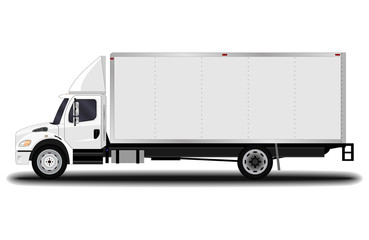 realistic truck. side view.
