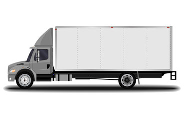 realistic truck. side view.