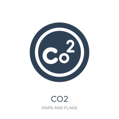 co2 icon vector on white background, co2 trendy filled icons fro