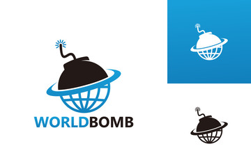 World Bomb Logo Template Design Vector, Emblem, Design Concept, Creative Symbol, Icon