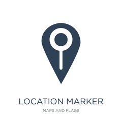 location marker icon vector on white background, location marker
