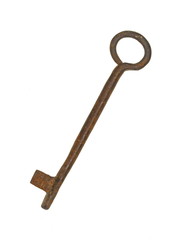 Key isolated on white background with clipping path.