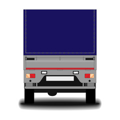 realistic truck. back view.