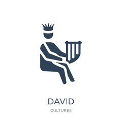 david icon vector on white background, david trendy filled icons