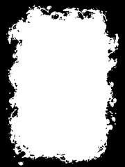 Abstract Decorative Black & White Edge. Type Text Inside, Use as Overlay or for Layer Mask	
