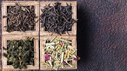 Assortment of dried tea